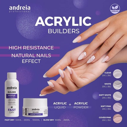 Professional nail extension acrylic monomer liquid quick-drying 250 ml for professionals , Andreia