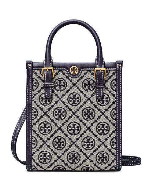 Small T Tory Burch Monogram Tote - Blue