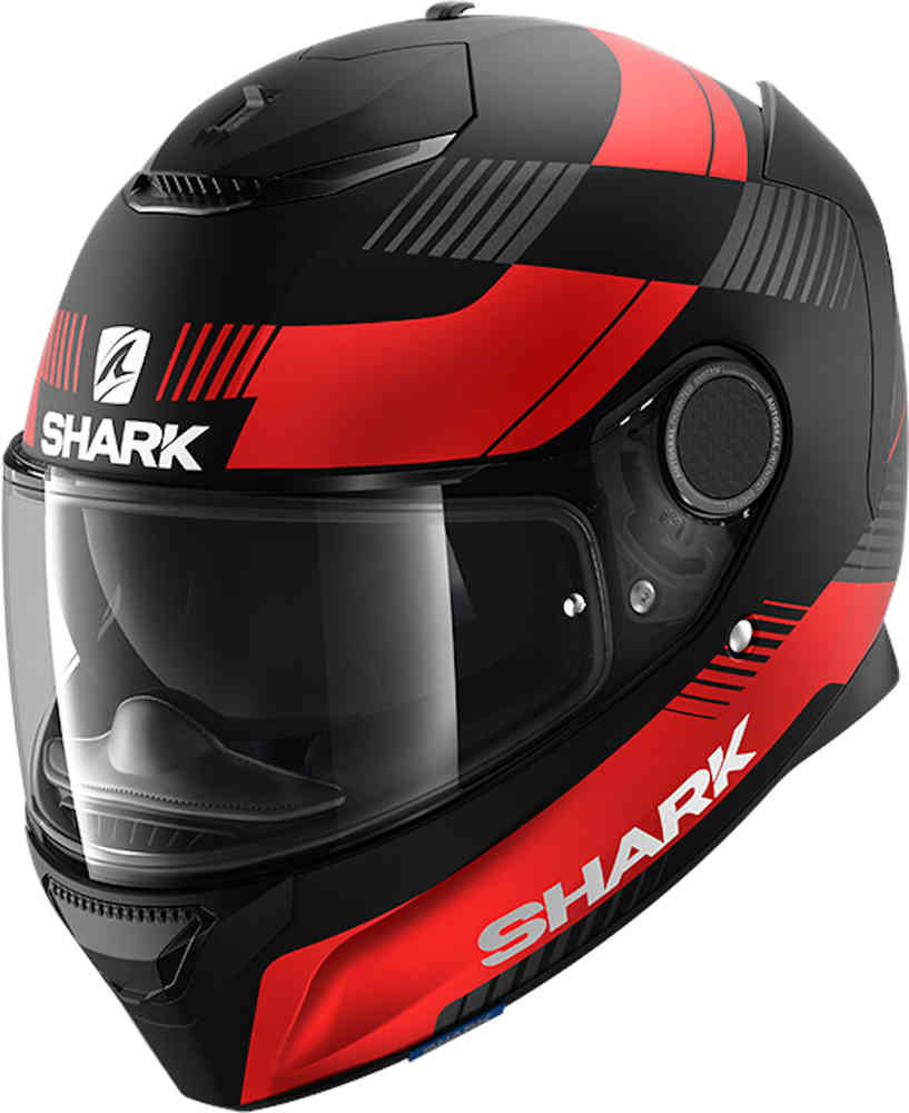 Spartan Strad Helmet Shark, matte black/red