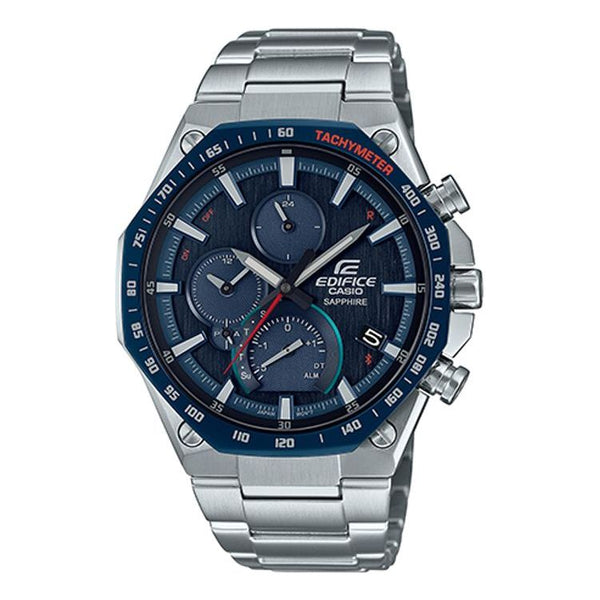 Casio Edifice Analog Watch 'Navy Metallic Silver', blue