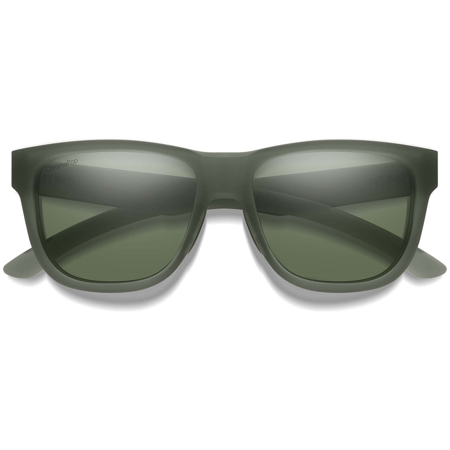 نظارة شمسية Smith Lowdown Slim 2 بلون Matte Moss Crystal/ChromaPop Polarized رمادي أخضر