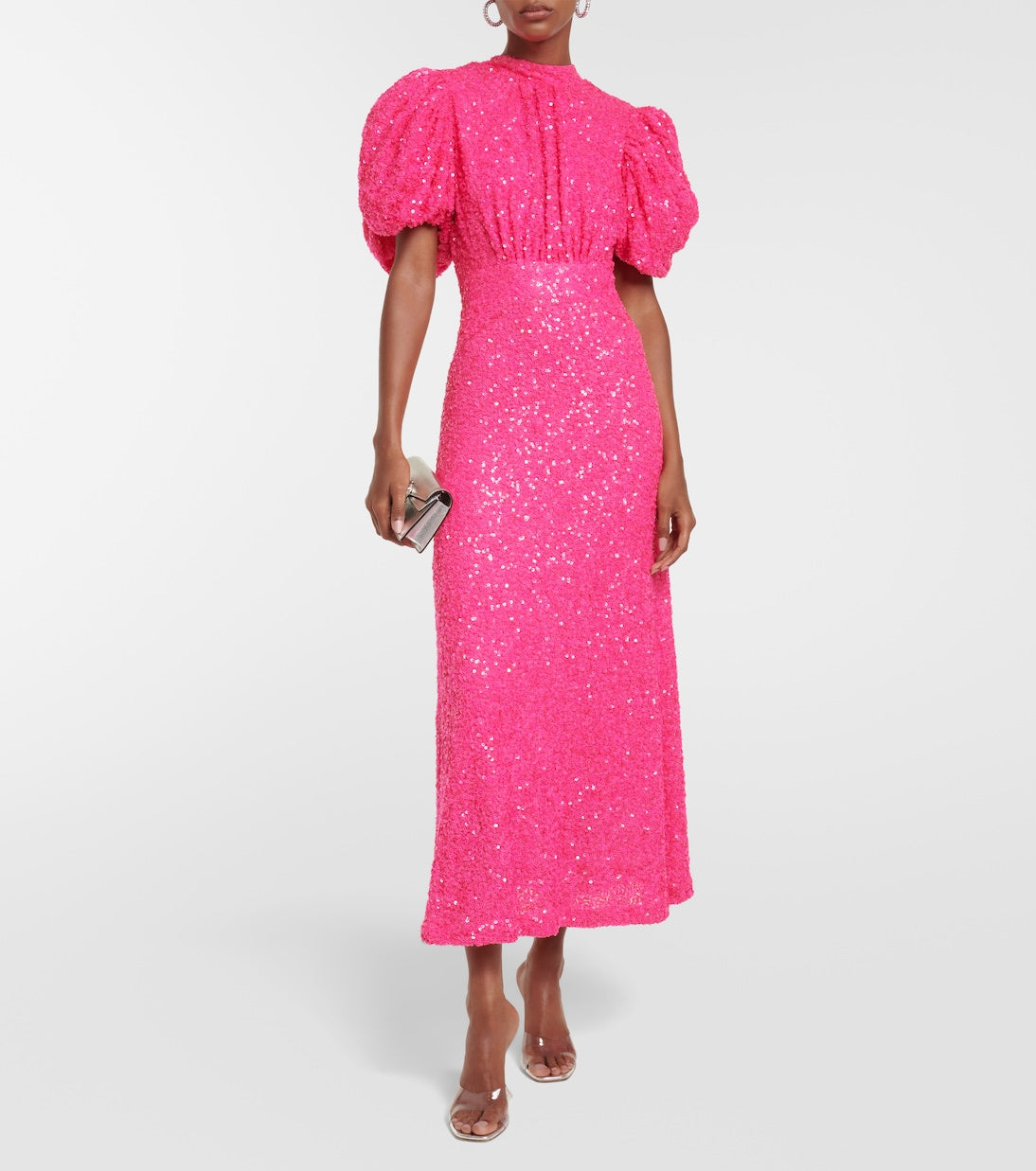 Rotate Birger Christensen sequin maxi dress, pink