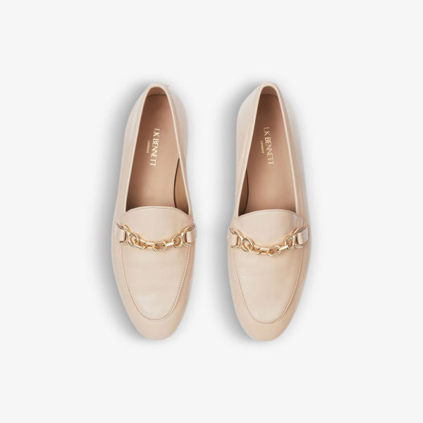 Adalynn Leather Loafers with Lk Bennett Snaffle, nat-latte