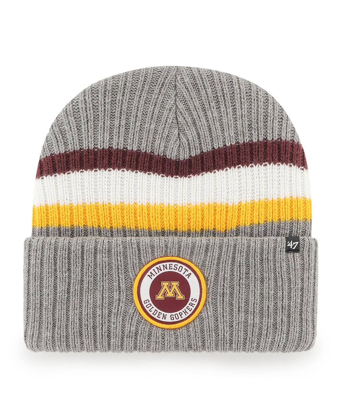 Men's Dark Gray Knit Minnesota Golden Gophers Highline Cuffed Sneaker '47 Brand