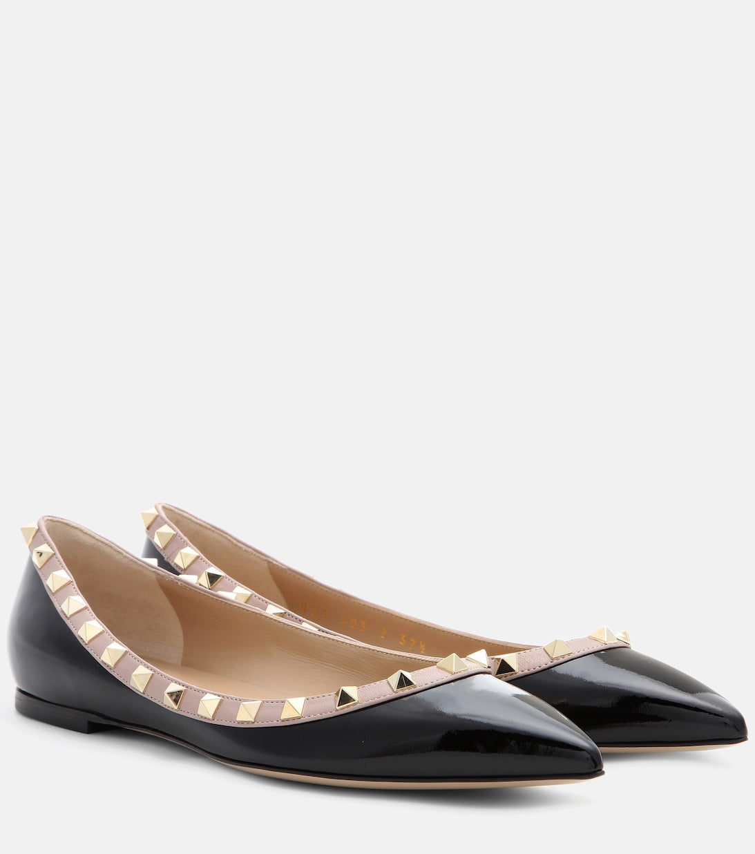 Valentino Garavani Rockstud patent ballet flats Valentino Garavani, black