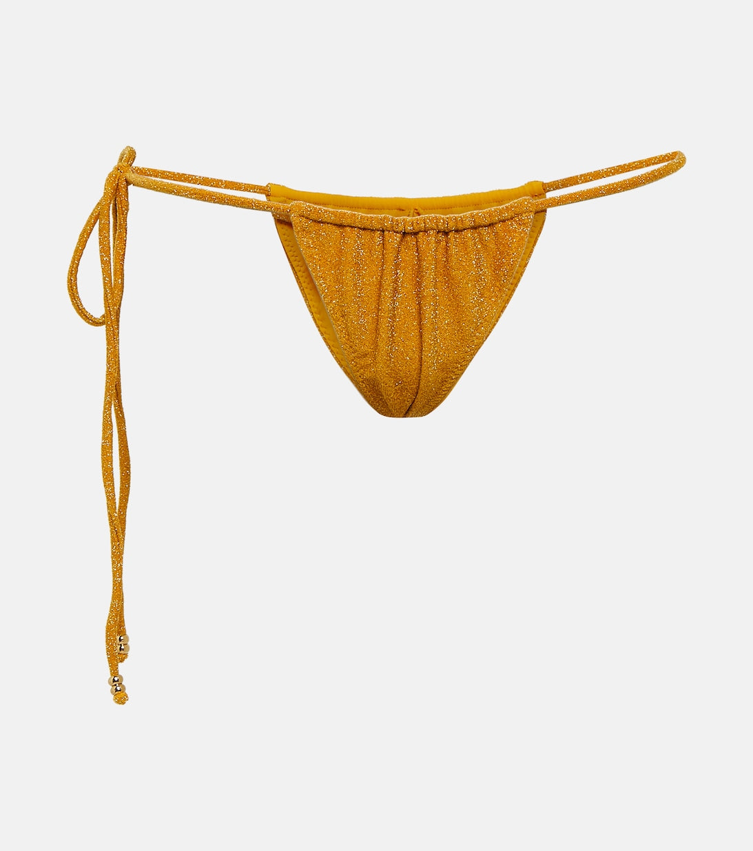 String bikini bottom with beading SAME, gold