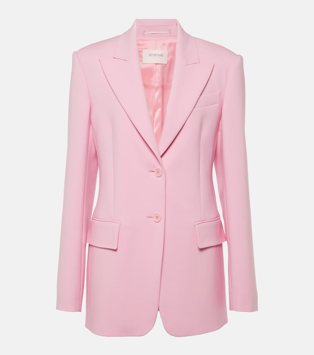 Sportmax wool blend zermat jacket, pink