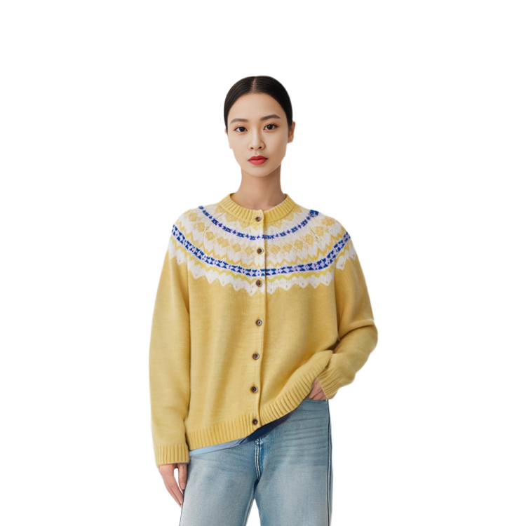 Women's knitwear yellow Uniqlo