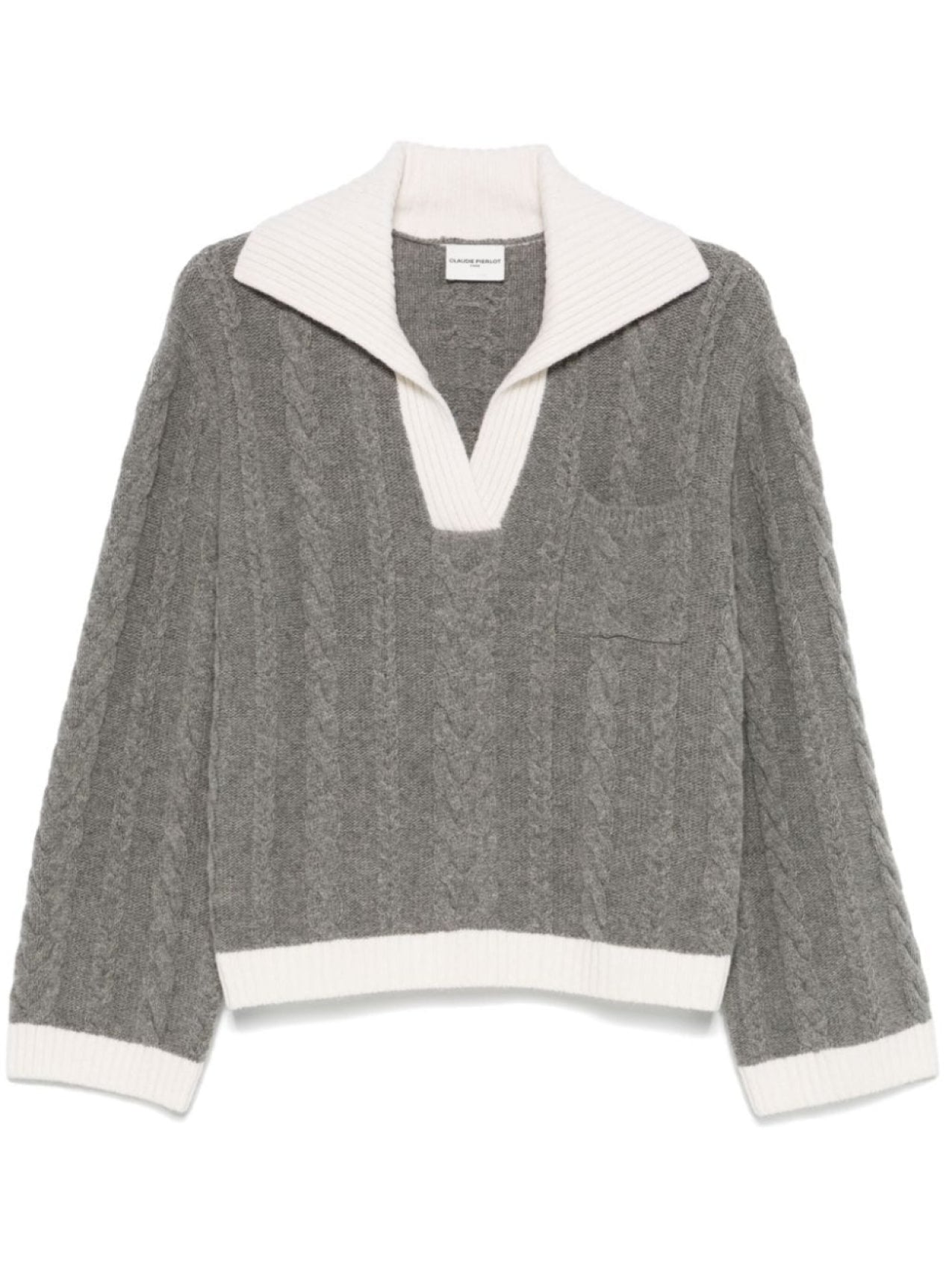 Claudie Pierlot textured knit sweater, grey