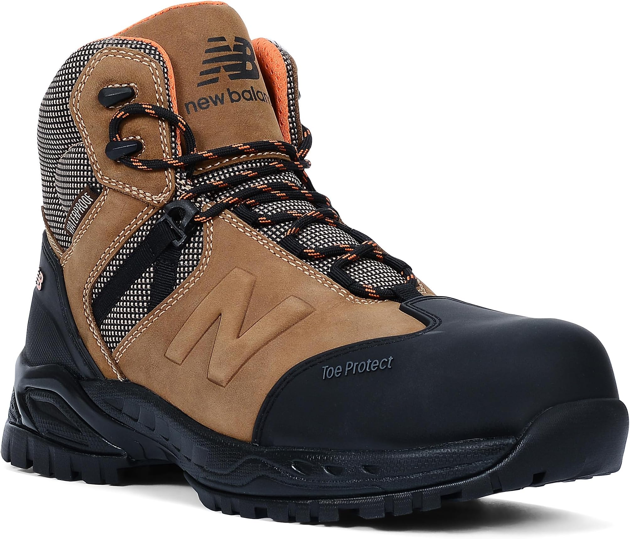 Work shoes waterproof Allsite Waterproof Comp Toe EH PR SR New Balance, color Brown/Black