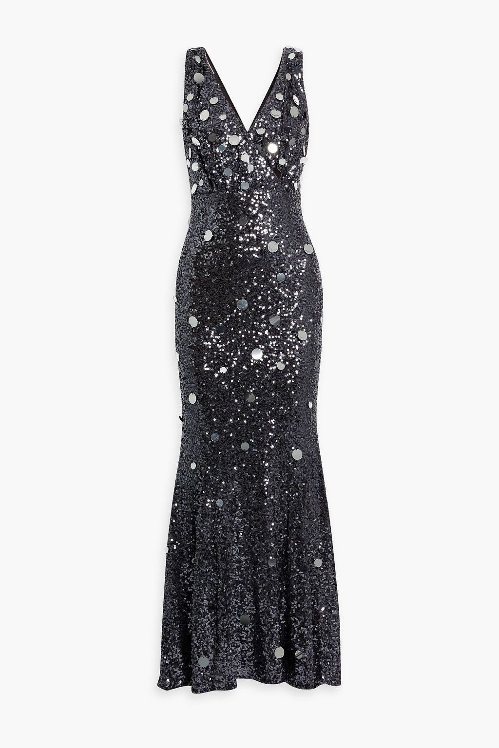 Tulle dress with sequins BADGLEY MISCHKA, metallic