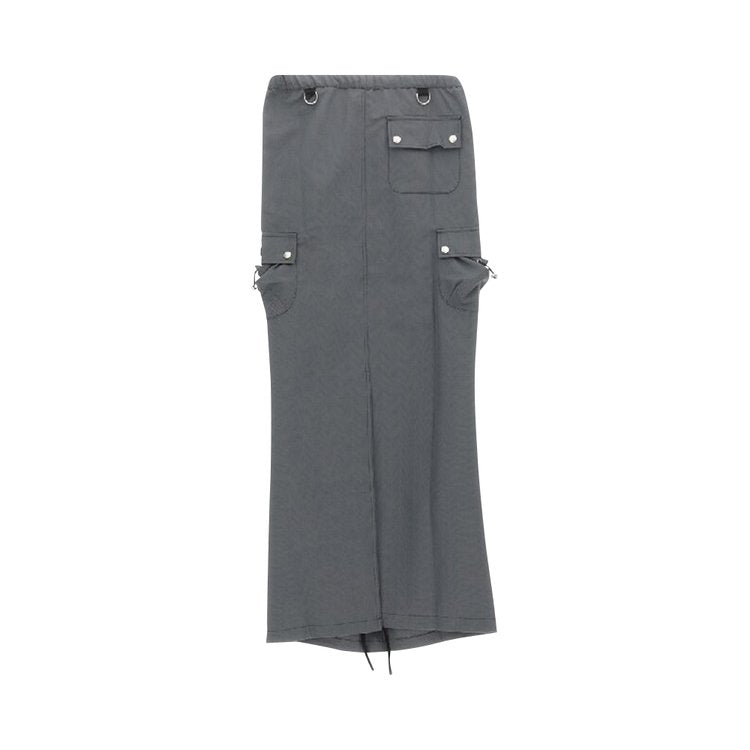 Coperni Tailored Cargo Maxi Skirt 'Grey/Black', black