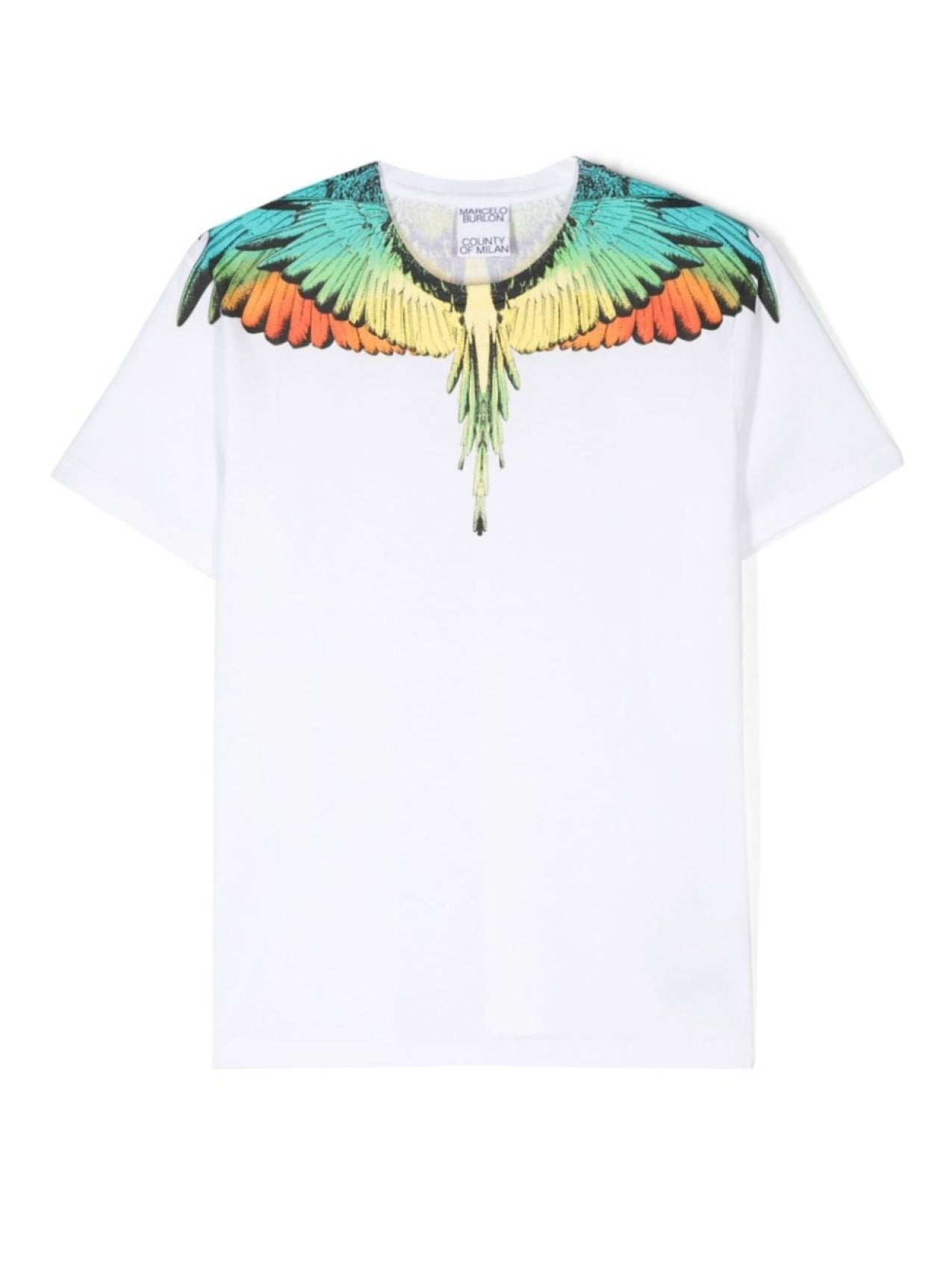 Marcelo Burlon County Of Milan Kids Printed T-Shirt White