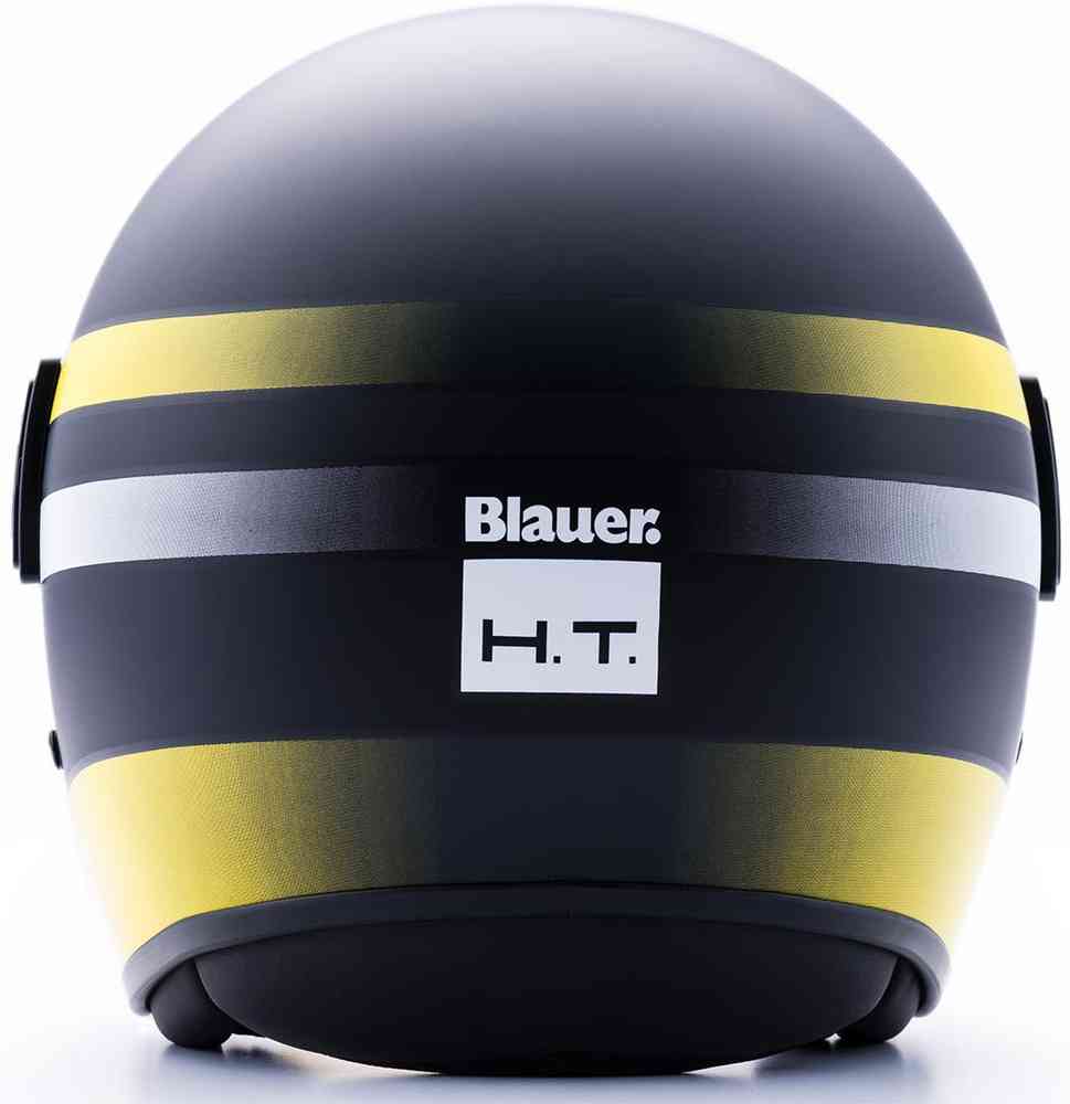 POD Stripes Blauer Jet Helmet, Black Yellow