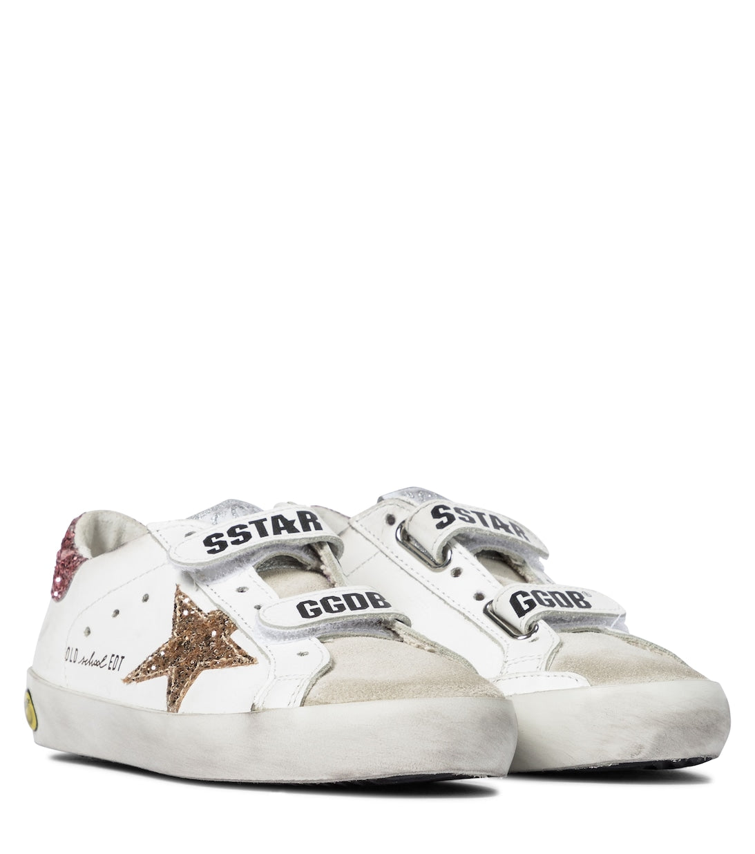 حذاء رياضي من الجلد من Old School Golden Goose باللون الأبيض