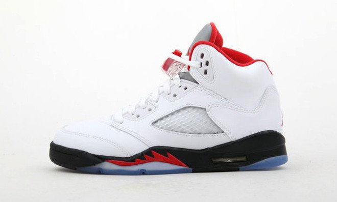 Air Jordan 5 Retro GS 'Fire Red' 2013, white