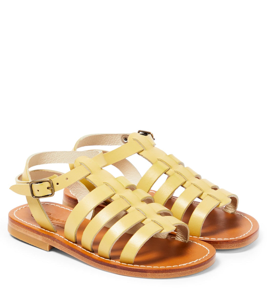 Bonpoint leather sandals, yellow