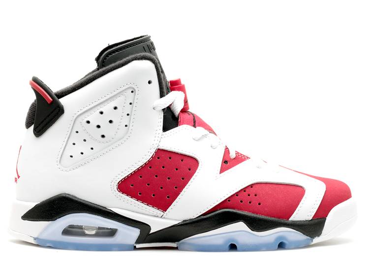 حذاء رياضي AIR JORDAN 6 RETRO BG 'CARMINE'، باللون الأبيض