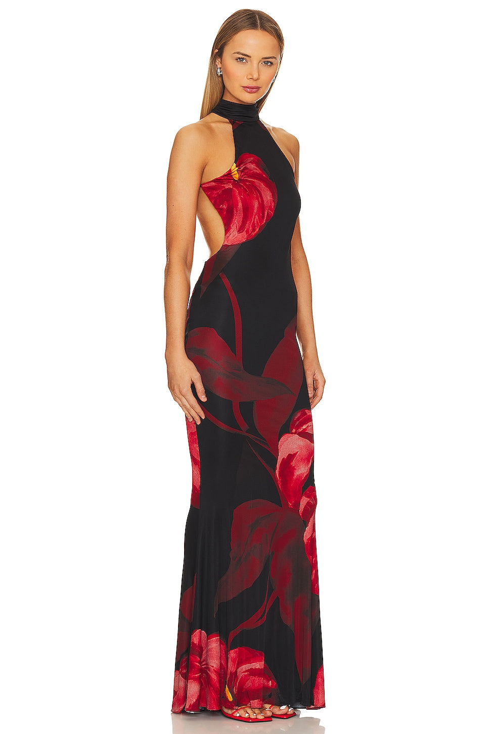 Retrofete Mabel dress, Red Anthurium