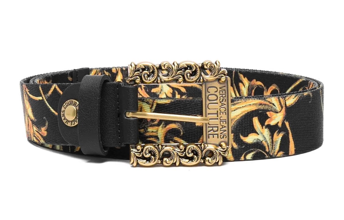 Versace Jeans Couture Unisex Leather Belt, Multicolor