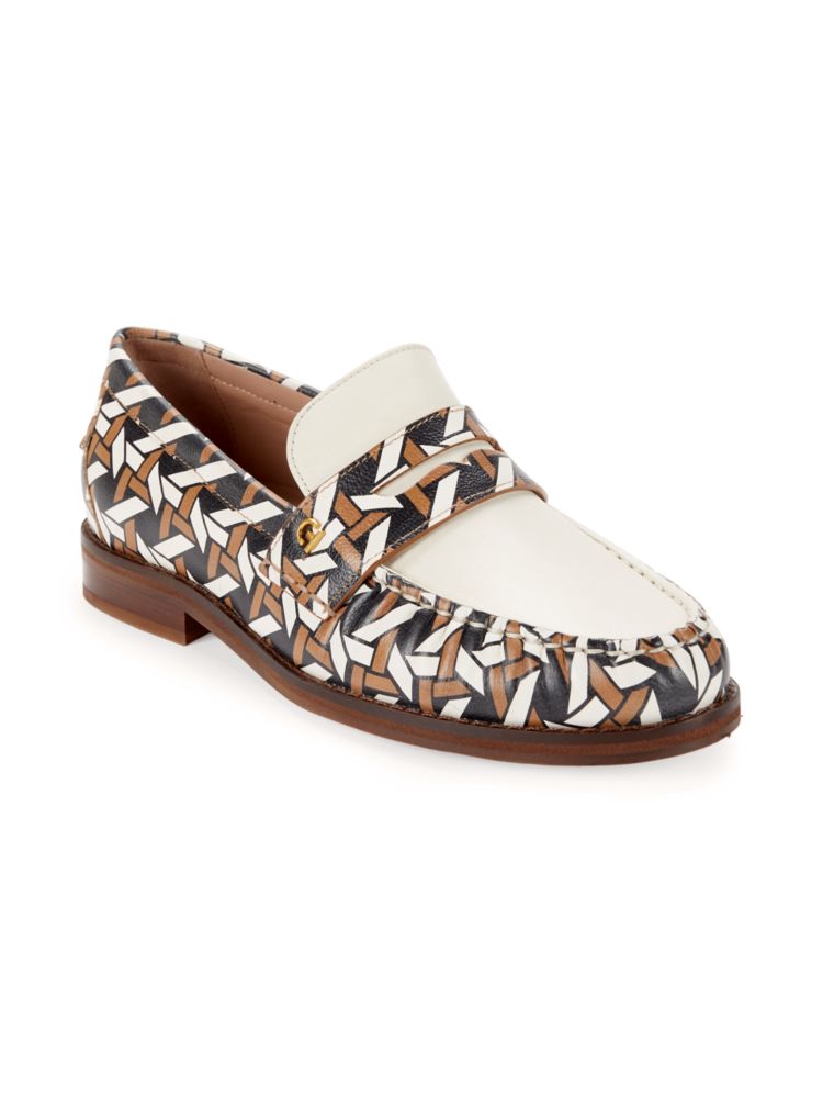 Lux Pinch Cole Haan Penny Loafers in Rattan Print