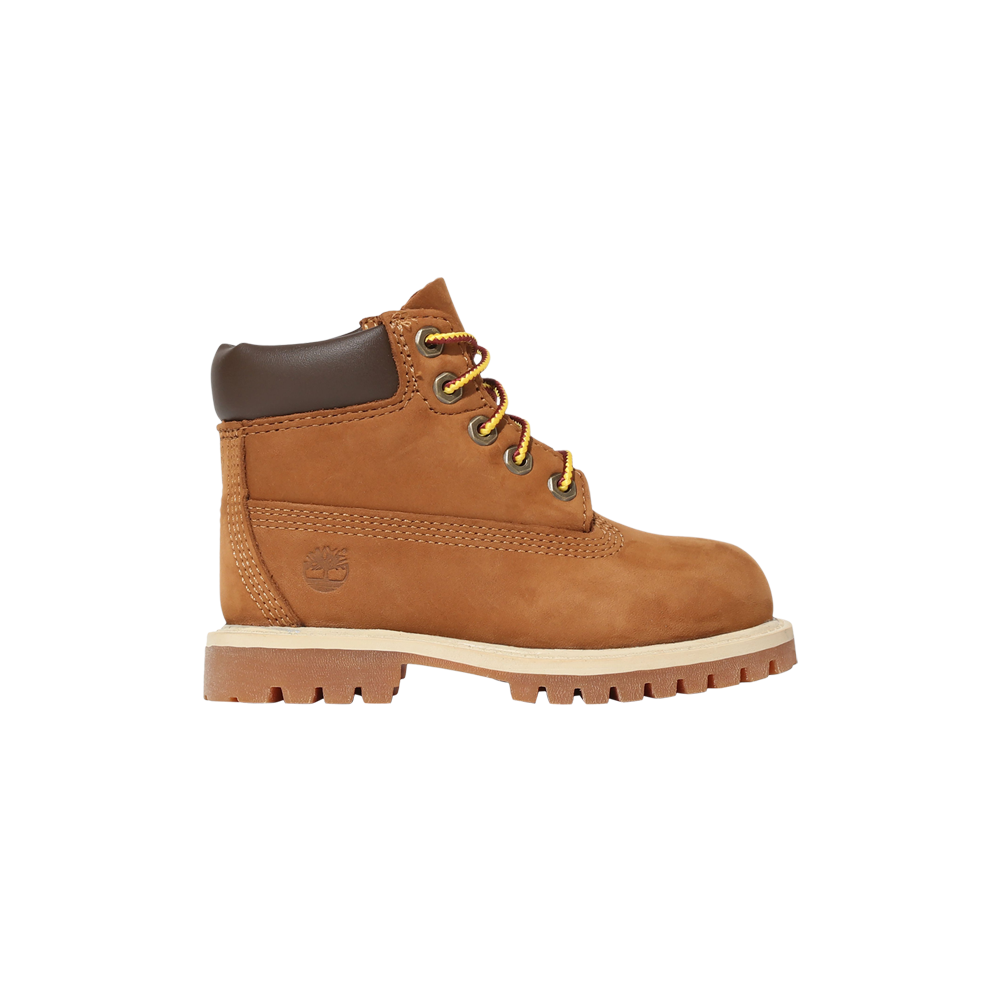 حذاء Timberland Premium للأطفال الصغار مقاس 6 بوصات، بني