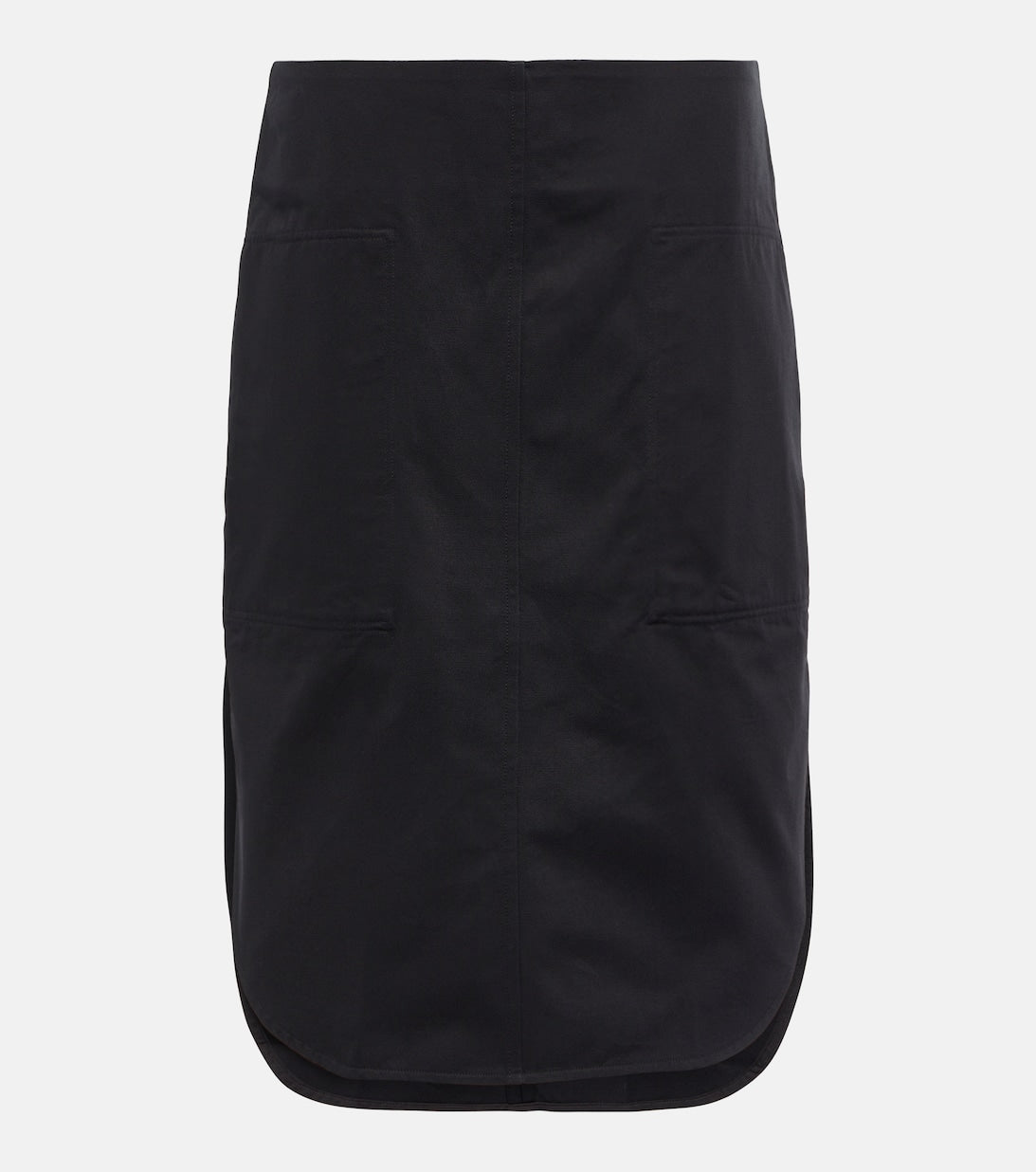 Cotton midi skirt TOTEME, black