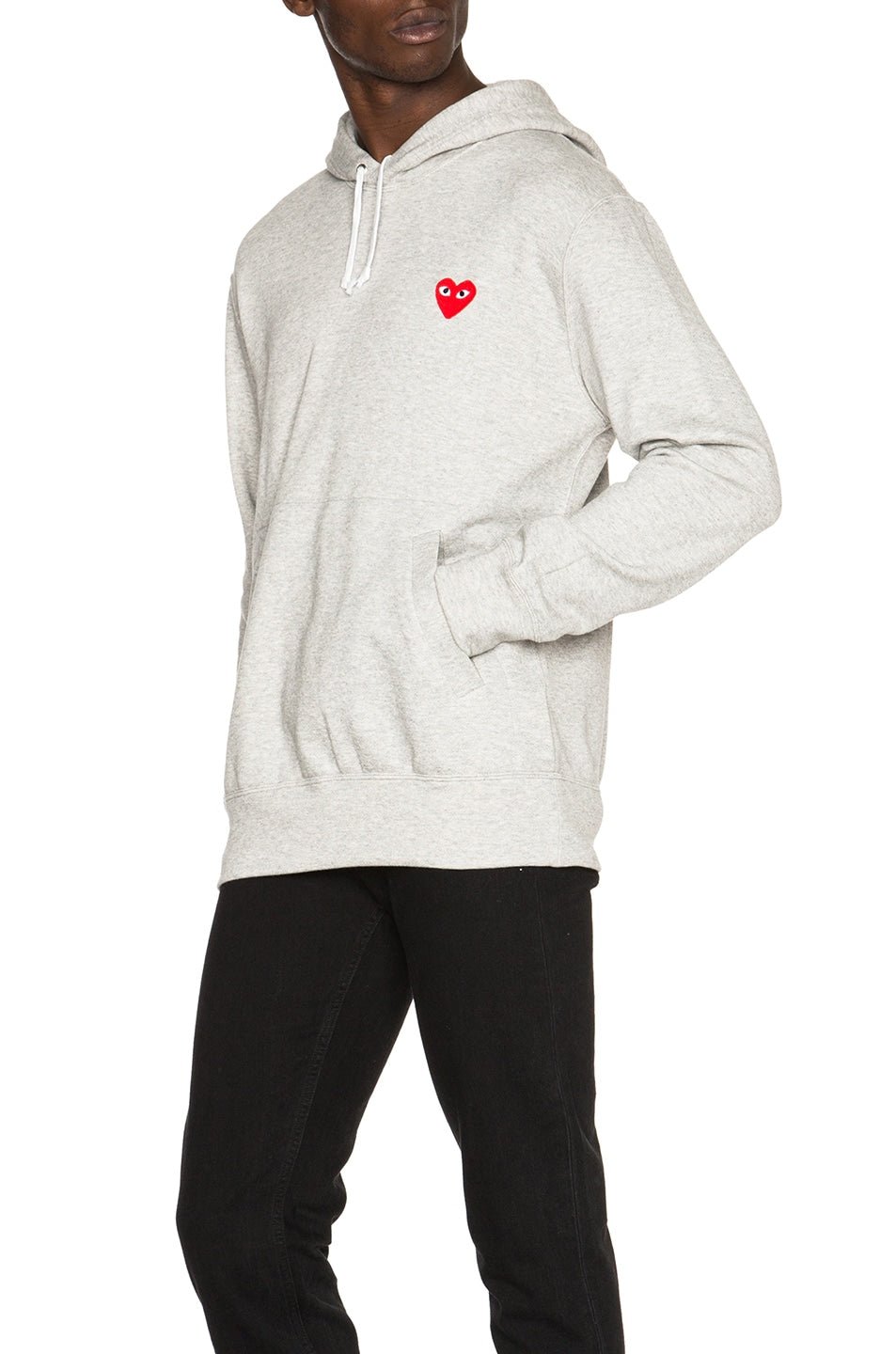 Comme des Garçons Red Emblem Cotton hoodie, gray