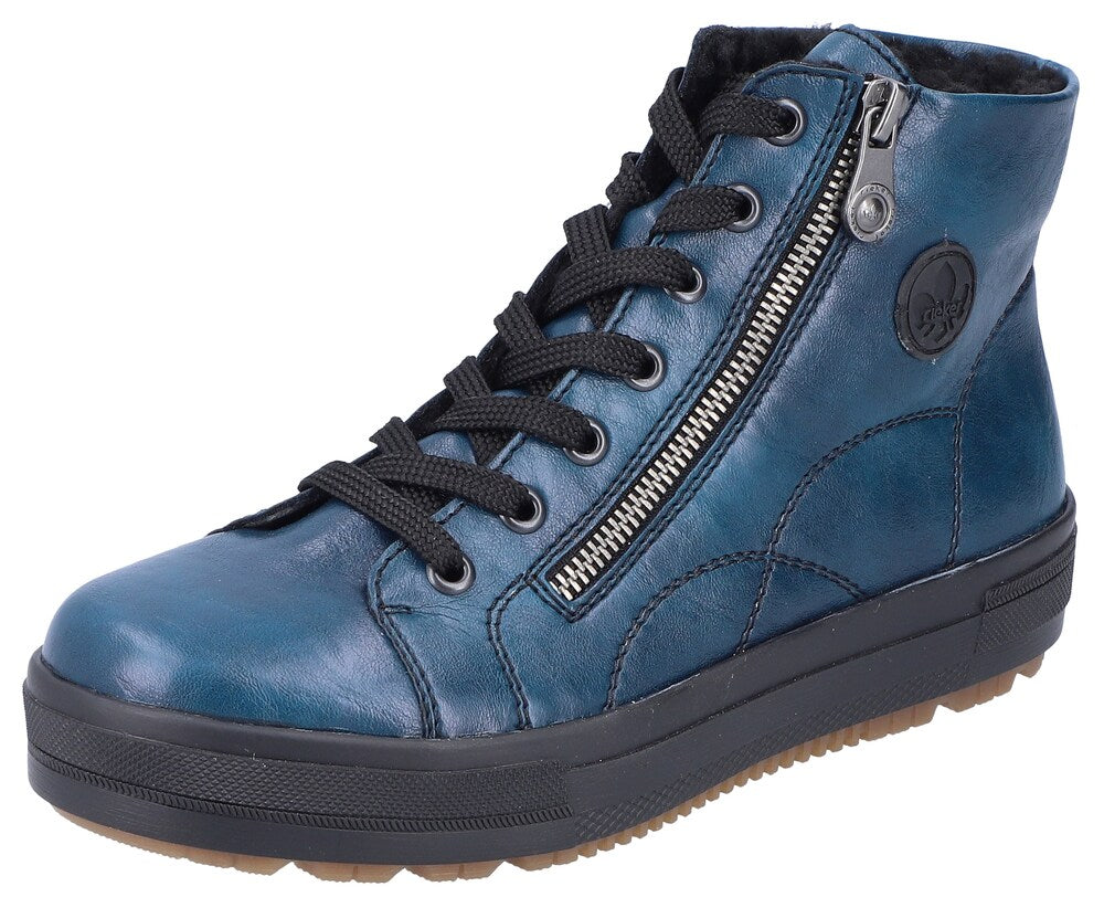 Rieker lace-up ankle boots, blue