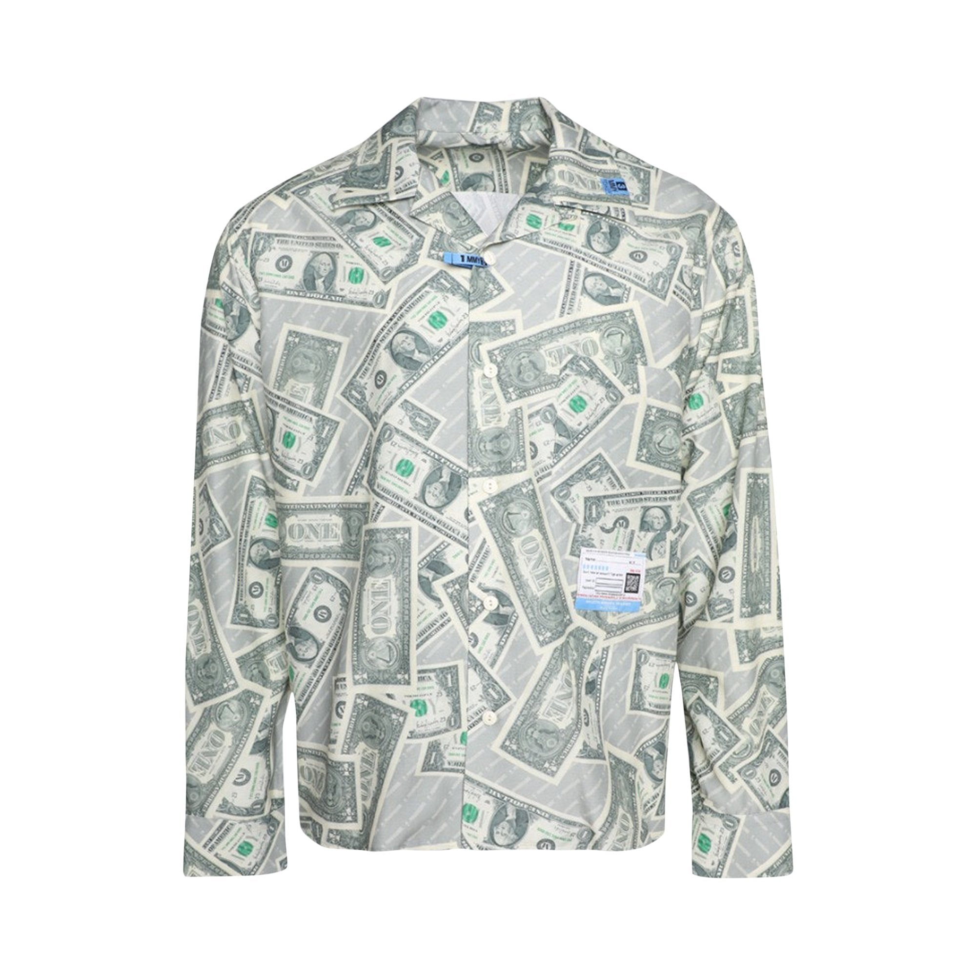 Maison Mihara Yasuhiro Dollar Bill Print Shirts, Light Green