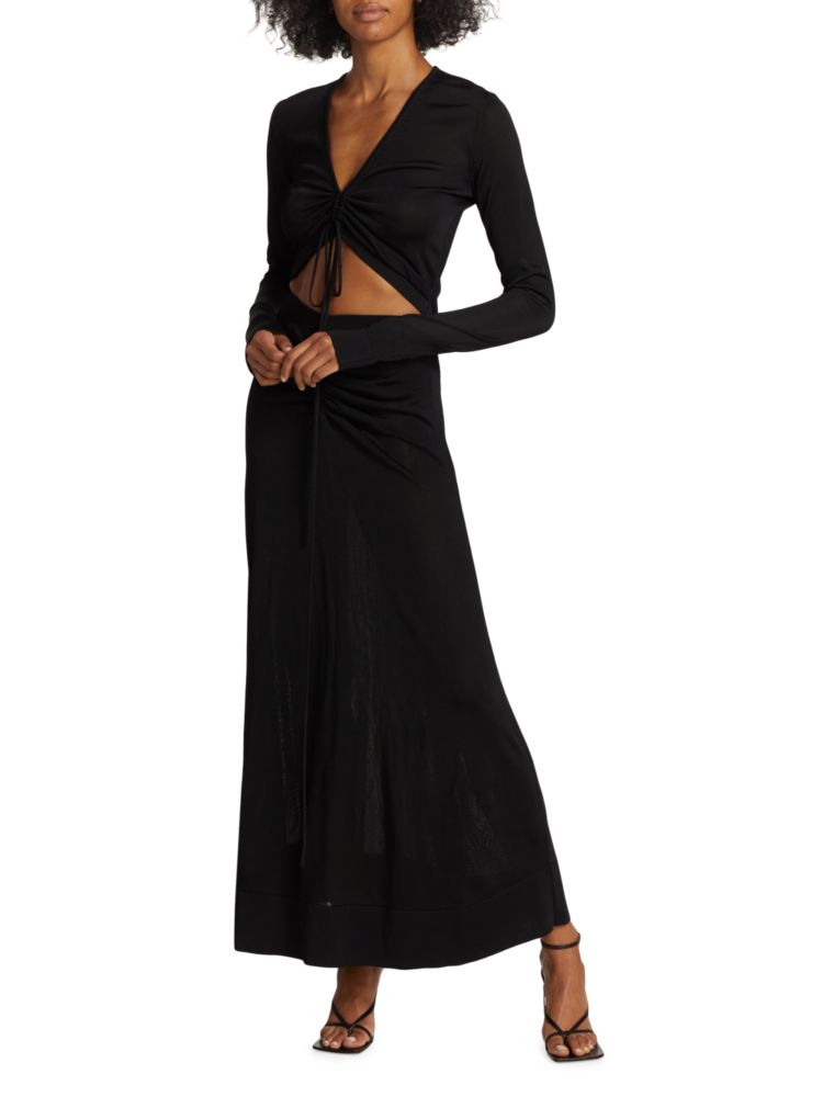 Rilia Maxi Dress with Altuzarra Cutouts, Black