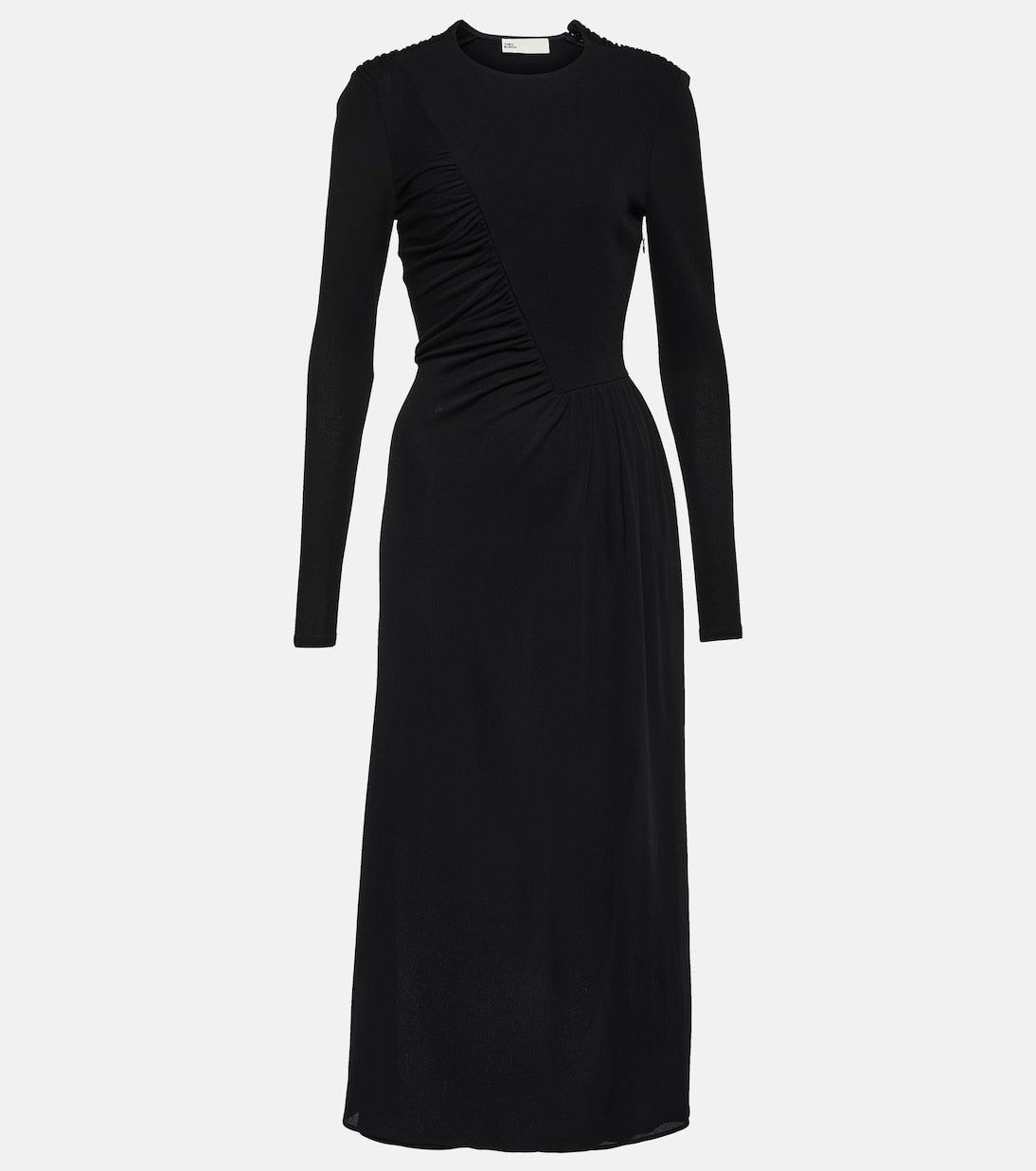 Tory Burch ruched midi dress, black