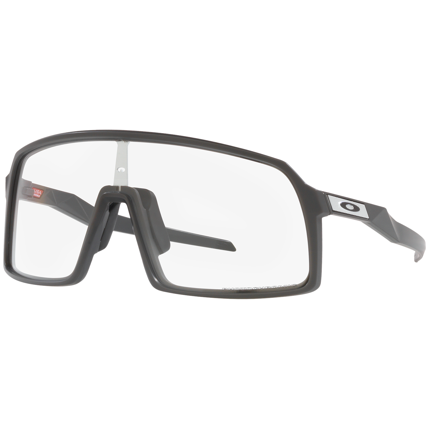 نظارات شمسية Oakley Sutro، كربون غير لامع/شفاف إلى أسود إيريديوم فوتوكروميك