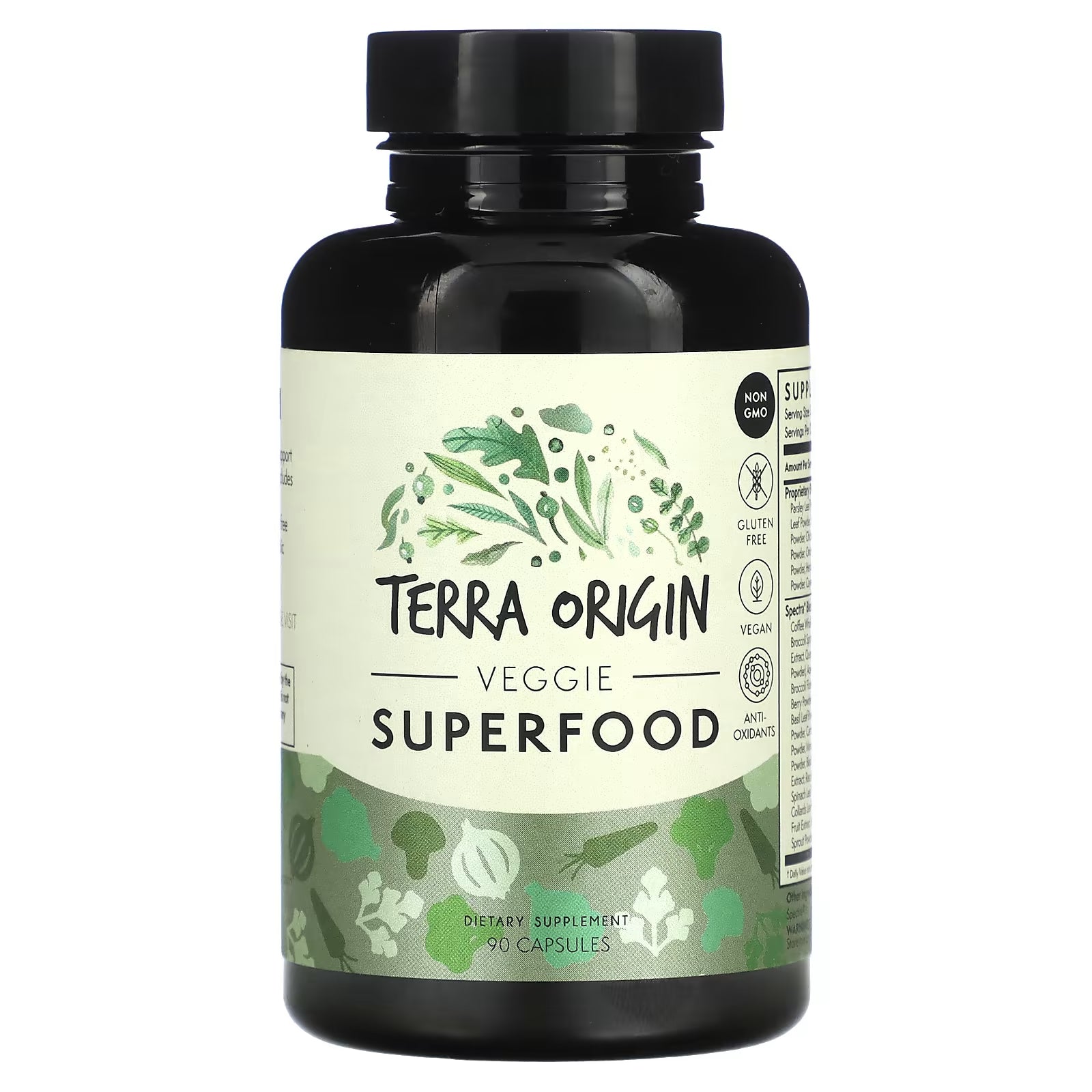 Terra Origin Vegetarian Superfood, 90 Capsules