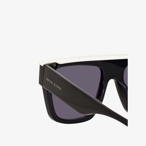 MAGDA12C2SUN Magda Butrym Acetate Flat Top Sunglasses, Black