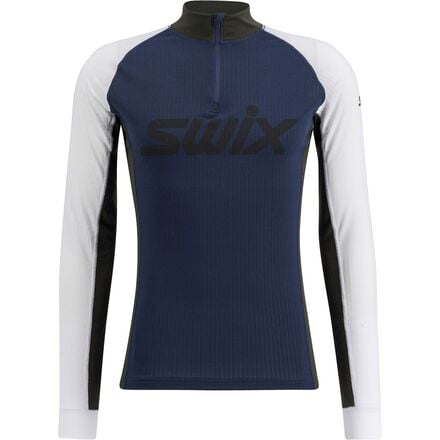 RaceX Classic 1/2 Zip Top - Men's Swix, Dark Navy/Bright White