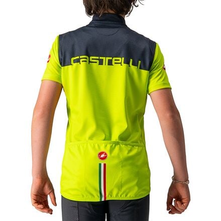 Neo Prologo Jersey - Kids Castelli, Electric Lime/Savile Blue