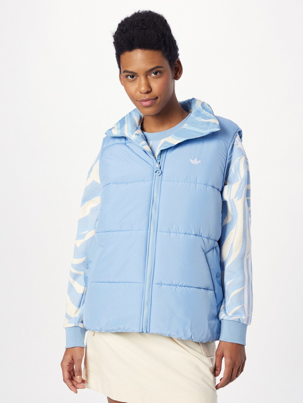 Vest ADIDAS ORIGINALS Abstract Animal Print Reversible, light blue