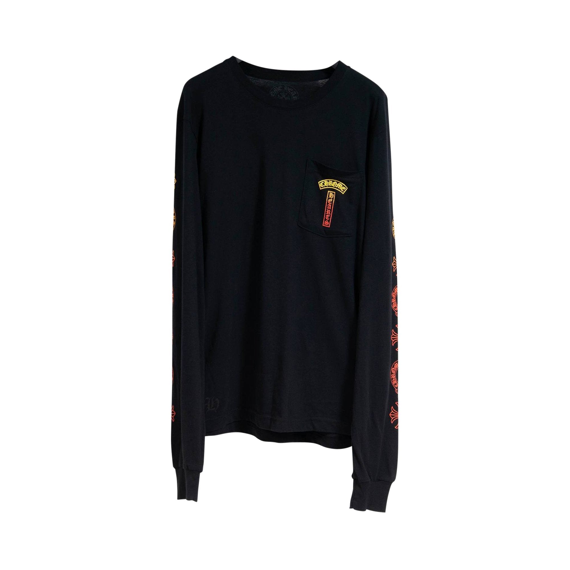 Chrome Hearts Logo Long Sleeve T-Shirt - Black