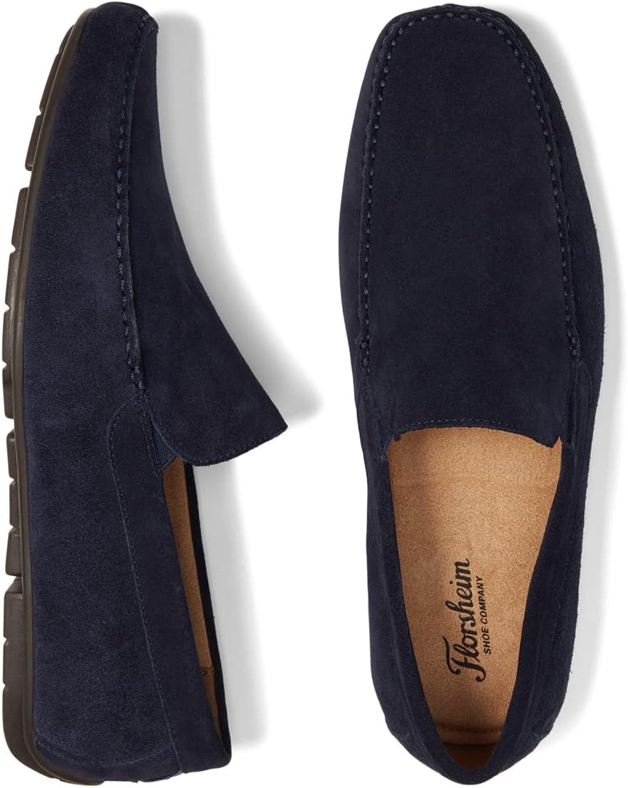 Talladega Moc Toe Venetian Driver Florsheim Loafers, Navy Suede