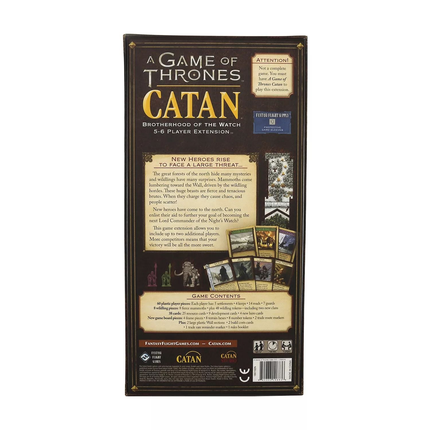 لعبة Game of Thrones Catan: Brotherhood of the Watch Expansion لـ 5-6 لاعبين ألعاب جامعية