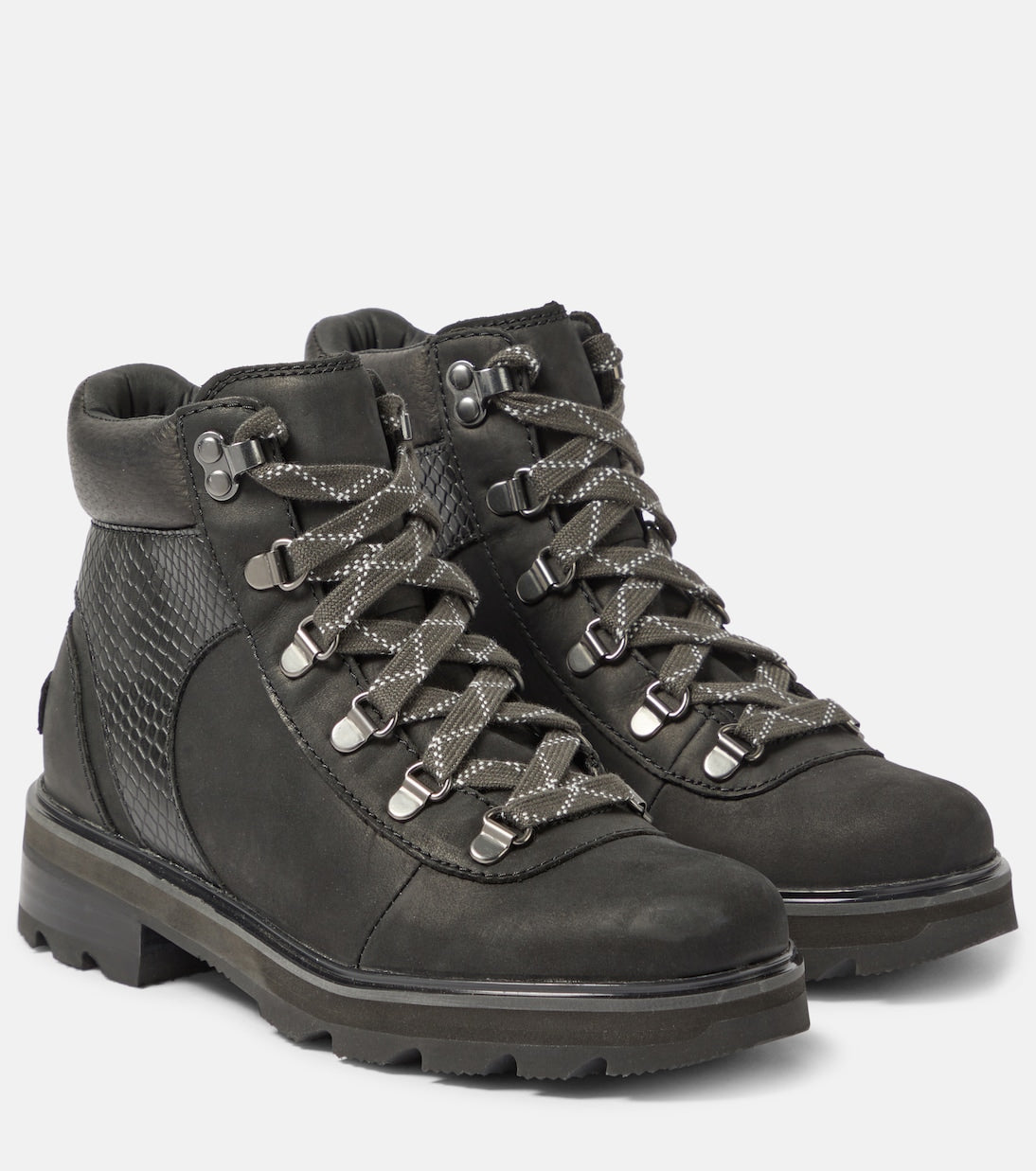 Lennox hiker stkd Sorel leather hiking boots, black