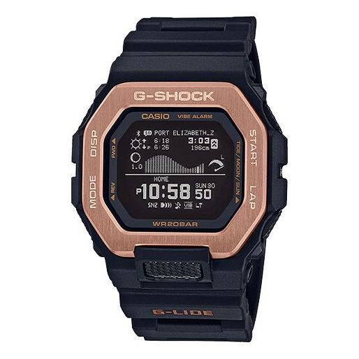 CASIO G-Shock Digital 'Rose Gold' watch, black