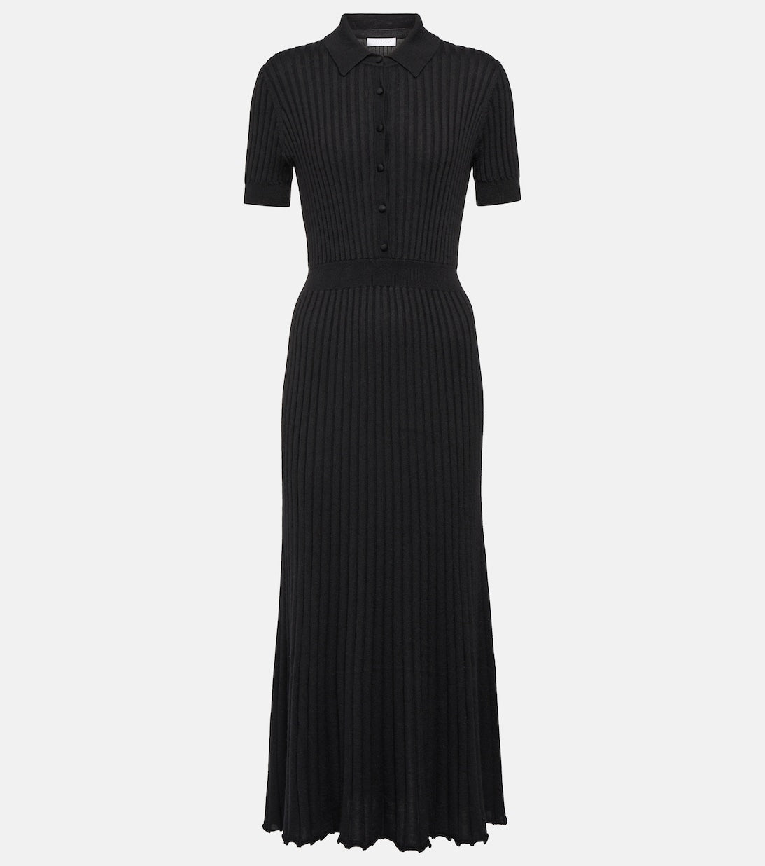 Amor midi dress in silk and cashmere GABRIELA HEARST, black