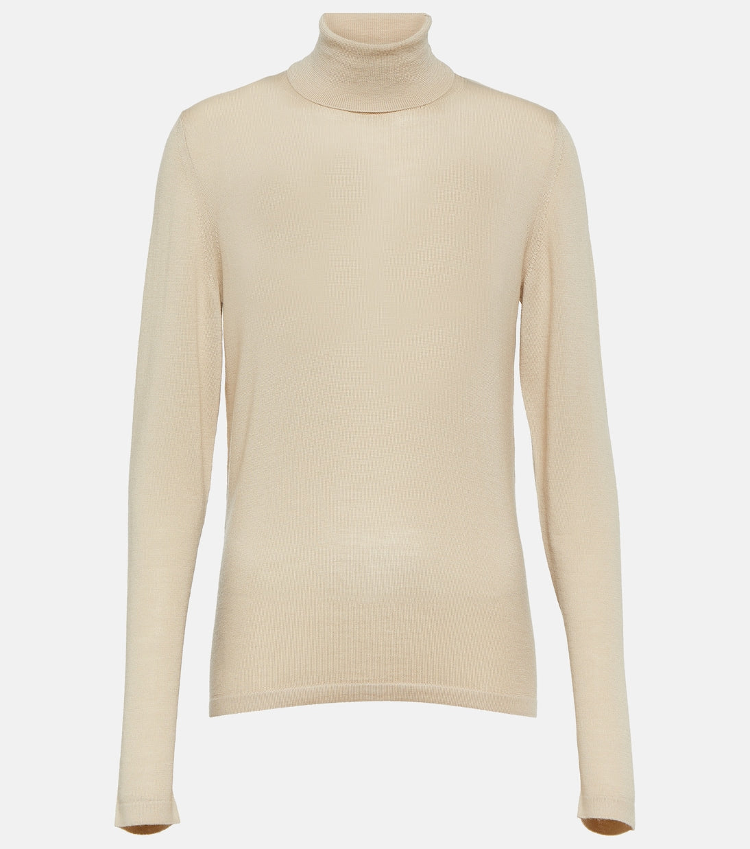 Max Mara natural wool lecco turtleneck, beige