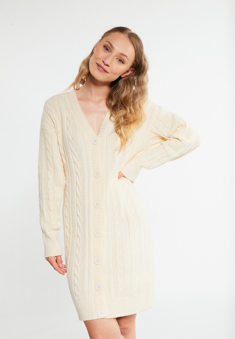 Risa knitted cardigan, ivory