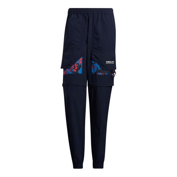 بنطلون رياضي رجالي adidas originals Adv Pants 2 Contrast Colors Pocket Bundle Foot Sports Pants/Pull Pants/Joggers Legendary Ink Blue، أزرق