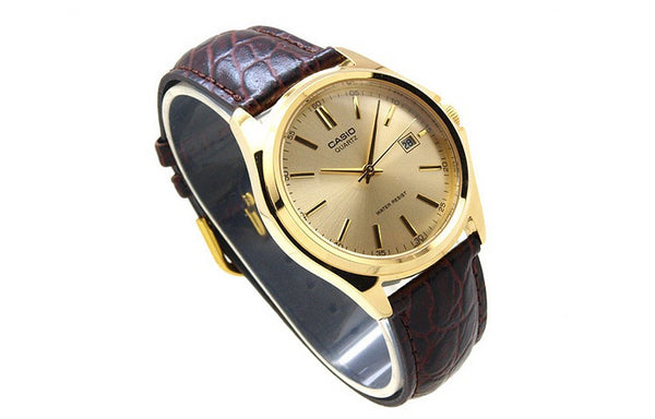 Watch CASIO Male DRESS Japan / South Korea Fashion Mens Gold Analog, yellow