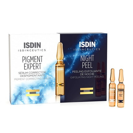 Isdin Isdinceutics Pigment Expert + Night Peel Treatment 10+10 Ampoules - مصل تفتيح الوجه وتقشير ليلي، Isdinceutics De