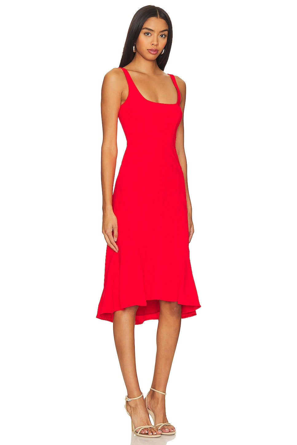 Amanda Uprichard Campania midi dress in Crimson